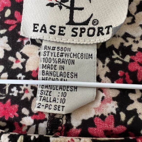 Vintage Ditsy Floral Sleeveless Casual Shift‎ Tank dress by Ease Sport Size 10 - Picture 7 of 7